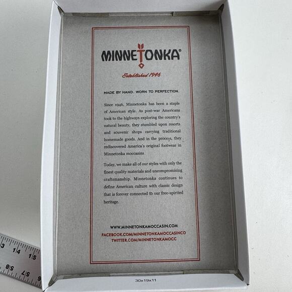 NWB Minnetonka Desi Fringe Suede Ankle Strap Wedge Sandal Brown Women's Size 9M - Picture 14 of 15